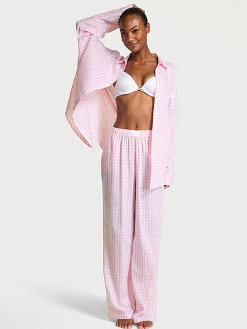 Victoria's Secret Modal-Cotton Long Pajama Set Small (short) NWT